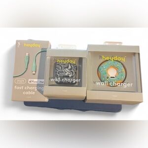 You will get all 3pcs Heyday items - fast charging cable and 2 wall charges
